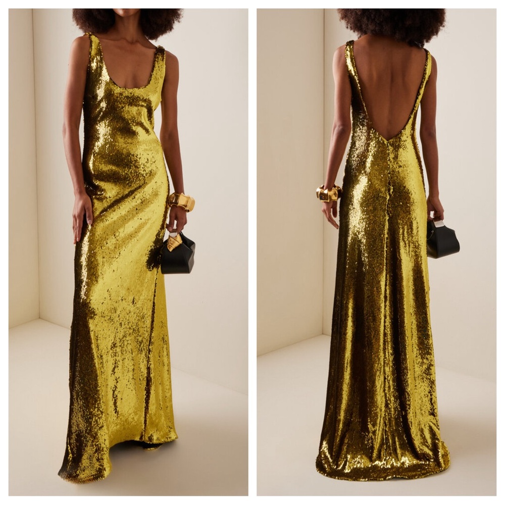 FRANÇOISE Gold Nina Sequined Maxi Dress - Us 6, FR 38
Moda Operandi exclusive